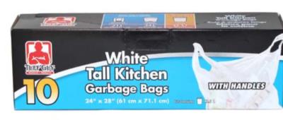 A148-OU : Tuff'guy A148-OU : Household products -  Garbage bags - Bag With Handle 24/28 Int TUFF'GUY , BAG with handle 24/28 INT , 24 X 10 : 24 btes x 1