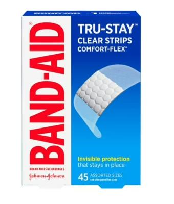 A15757 : Band aid A15757 : Hygiene and Health - Bandages - Plasters Transparent BAND AID, plasters TRANSPARENT, 24 x 45 ct