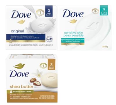 A2542 : Dove A2542 : Hygiene and Health - Soaps and shower gels - Bar Soap Assorted DOVE, BAR SOAP assorted, 40 x (3 x 106g)