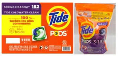 A3423 : Tide A3423 : Household products - Laundry products - Clothes Pods TIDE,clothes pods , pack 4 sacs ZIP / (38 / BAG)/ cs