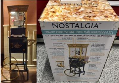 A64353 : Nostalgia A64353 : Accessories & Supplies - Orther - Blue Pop Corn Machine NOSTALGIA , BLUE POP CORN MACHINE , 1 UN