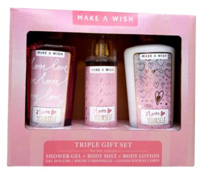 A9851 : Make wish A9851 : Hygiene and Health - Soaps and shower gels - Love Set (gel-body Mist-lotion) MAKE WISH,LOVE SET (gel-body mist-lotion),6 CT(150-275 ML)