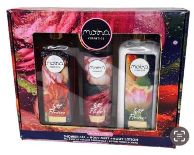 A9854 : Moira A9854 : Hygiene and Health - Soaps and shower gels - Wet Flowers Set (gel-body Mist-lotion) MOIRA,WET FLOWERS SET (gel-body mist-lotion),6 CT(215-400ML)