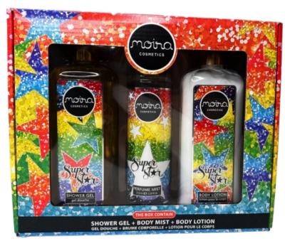 A9859 : Moira A9859 : Hygiene and Health - Soaps and shower gels - Super Star Set (gel-body Mist-lotion) MOIRA,SUPER STAR SET (gel-body mist-lotion),6 CT (215-400 ML