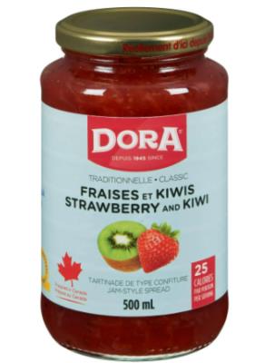 C7569 : Dora C7569 : Preserves and jars - Fruits - Strawberry Kiwi Jam DORA, STRAWBERRY KIWI JAM,12 x 500 ML