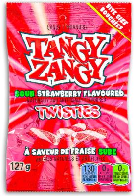 CG2899-JAN : Tangy zangy CG2899-JAN : Confectionery - Candy - Strawberry Twist Sour Candy TANGY ZANGY, STRAWBERRY TWIST SOUR CANDY, 14 x 127g