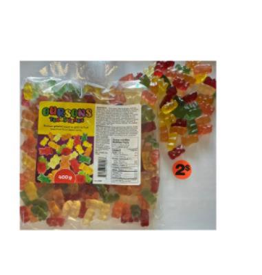 CG309-OU : Teddy bears CG309-OU : Confectionery - Candy - Sweet TEDDY BEARS , SWEET , gummies, 30 x 400G