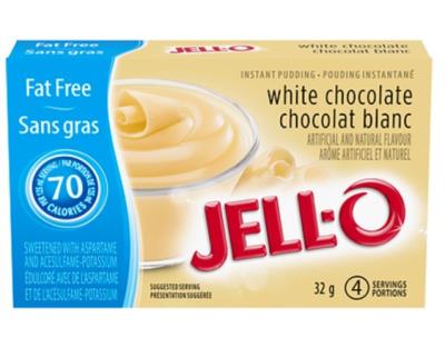 CG4311 : Jell'o CG4311 : Cooking Ingredients - Dough mixes - Inst. Pudding White Choco. Fat Free JELL'O, INST. PUDDING WHITE CHOCO. fat free, 24 x 32g