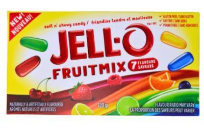 CG4512-JU : Jell-o CG4512-JU : Confectionery - Candy - Fruitmix Candy JELL-O, FRUITMIX CANDY, 12 x 120G