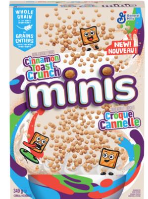 CG5401 : General mills CG5401 : Lunch and snacks - Cereals - Minis Cereal Crunch Cinnamon GENERAL MILLS, MINIS CEREAL crunch cinnamon, 12 x 349g