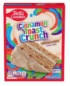 CG7108-OU : Betty crocker CG7108-OU : Confectionery - Chocolate - Cinnamon Crunch Cake Mix BETTY CROCKER, CINNAMON CRUNCH CAKE MIX, 12 x 375g