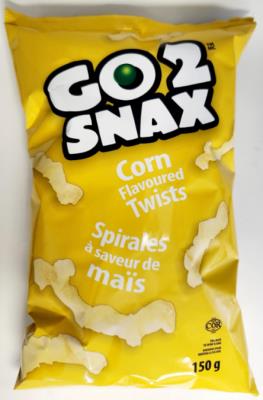 CG7230-OU : Go 2 snax CG7230-OU : Confectionery - Chips - Corn Spiral GO 2 SNAX, CORN SPIRAL, 12 x 150g