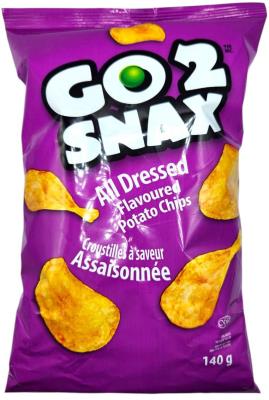 CG7331-OU : Go 2 snax CG7331-OU : Confectionery - Chips - All Dressed Chips GO 2 SNAX,all dressed CHIPS, 16 x 140g