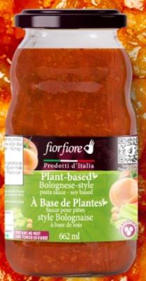 CH275-OU : Fiorfiore CH275-OU : Condiments - Sauce - Sauce Bolognese Plant Based 12 X 655ml FIORFIORE, SAUCE BOLOGNESE plant based 12 x 655ML