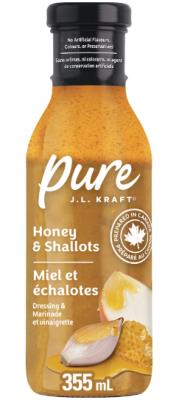 CH9601 : Kraft CH9601 : Beverages - Juice - Pure Dressing Honey And Shallots KRAFT, PURE DRESSING honey and shallots, 12 x 355 ML