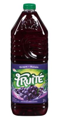 CJ601 : FruitÉ CJ601 : Beverages - Juice - Grape Drink FRUITÉ,GRAPE DRINK, 6 x 2L