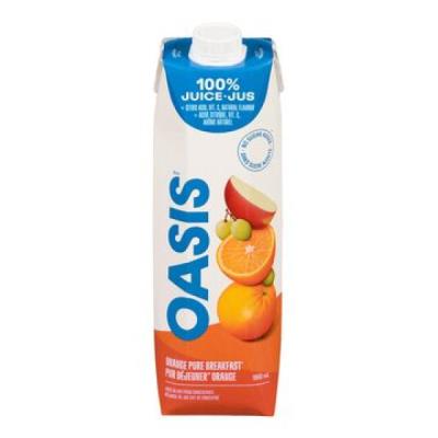 CJ882-OU : Oasis CJ882-OU : Beverages - Juice - Orange Pure Breakfast  Juice OASIS,ORANGE PURE BREAKFAST  JUICE,12 x 960 ML