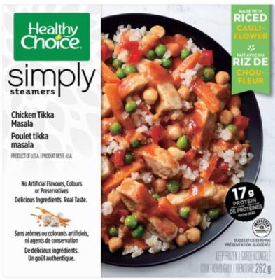 CN550-OU : Healthy choice CN550-OU : Frozen Products - Meat - Bowls Chick. Tikka Masala HEALTHY CHOICE, BOWLS Chick. tikka masala, 8 x 262G