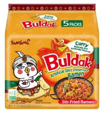 CN8787 : Buldak CN8787 : Pasta, rice and noodles - Lasagna - Spicy Chicken Ramen Curry BULDAK, SPICY CHICKEN RAMEN curry, 8 x (5 x 140G)