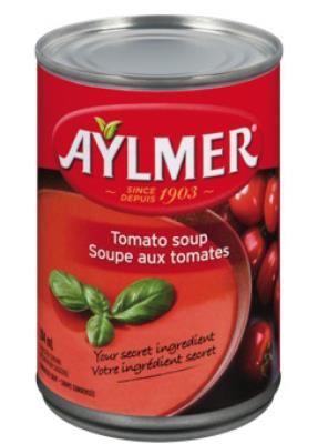 CS0001-OU : Aylmer CS0001-OU : Preserves and jars - Soups - Tomato Soup AYLMER , TOMATO SOUP , 24 x 284ML