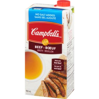 CS895-OU : Campbell CS895-OU : Condiments - Sauce - Beef Broth Without Salt CAMPBELL, BEEF BROTH without salt, 12 x 900 ML