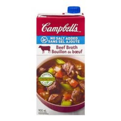 CS984-OU : Campbell CS984-OU : Condiments - Sauce - Beef Broth 30% Less Salt CAMPBELL, BEEF BROTH 30% less salt, 12 x 900 ML