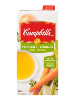 CS991-OU : Campbell's CS991-OU : Preserves and jars - Soups - Vegetable Broth CAMPBELL'S, VEGETABLE BROTH, 12 x 900 ML