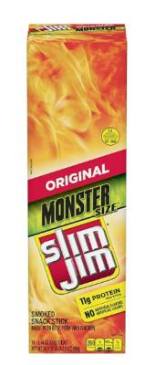 CV24276 : Slim jim CV24276 : Frozen Products - Meat - Monster  Sausage ( Jerkey)orig SLIM JIM , MONSTER  SAUSAGE ( jerkey)orig , ( 18 un x 55g) 6