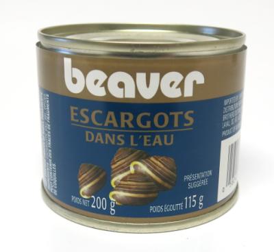 P161 : Beaver P161 : Preserves and jars - Fish - Snail BEAVER , SNAIL  , 24 x 115g