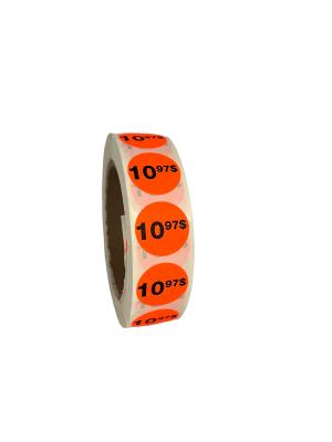 PR1097 : Rouleaux PR1097 : Accessories & Supplies - Discount sticker - 10.97$ Roll Fluo ROULEAUX , 10.97$ ROLL FLUO , 1000stic/rls