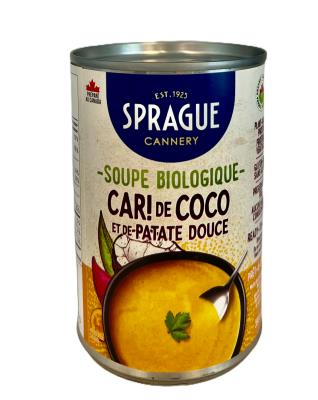 S35 : Sprague S35 : Preserves and jars - Soups - Organic Coconut Curry Soup SPRAGUE, organic coconut curry SOUP, 12 x 398ml